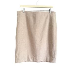 J. Crew | Taupe Tan Wool Blend The Pencil Skirt Size 12 BNWT